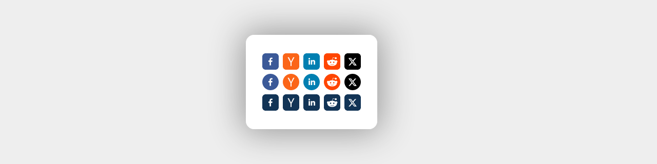 Example of the social link icons